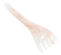 Générique Peigne de Massage pour Cuir Chevelu 3 Griffes en Résine Naturelle Blanc, Outil Masseur Crânien Compact pour Relaxation Tête et Nuque, Massage Facile à Transporter