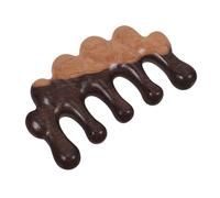 Générique Peigne et Amélioration Texture des Cheveux à Dents Larges en Bois Foncé de Massage pour Massage Cuir Chevelu pour Bras et Cou