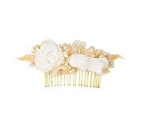 Générique - PEIGNE FLEURS SÉCHÉES ISIS ROSES BLANCHES 12X5CM