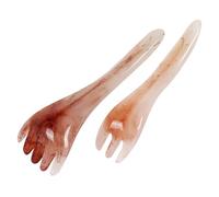 Générique Peigne Grattoir Guasha pour Massage du Cuir Chevelu 2 Pièces - Planches à Gratter 3 et 5 Dents - Masseur de Tête Portatif pour Détente Musculaire et Soin Naturel Peau
