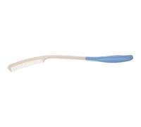 Générique Peigne Incurvé Dents Lisses à Long Manche pour Seniors en Plastique Structure Robuste Stimule la Circulation Sanguine, pour Usage Quotidien et Soins à Domicile