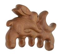Générique Peigne Lapin Peigne Hommes De Lapin De Pâques Peigne Chaud Électrique Soin Du Visage Peigne à Cheveux Naturels Masseur De Croissance Des Cheveux Masseur à Main En Bois