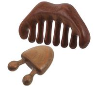 Générique Peigne Massage Bois de Santal Multifonctionnel Large Dents pour Visage et Chevelu Accessoire Guasha Naturel pour Massage Relaxant du Cou et Tête