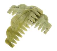 Générique Peigne Massage Cuir Chevelu en Jade Naturel 2pcs Vert Outil de Massage du Cuir Chevelu à Embouts Ronds pour Maison Cheveux Relaxant