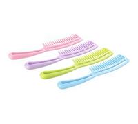 Générique Peigne Ondulé Démêlant Cheveux Bouclés Léger en Abs, Lot de 4 Pièces avec Dents Ondulées pour Coiffage Rapide et Facile Quotidien