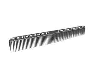 Générique Peigne Professionnel Dents Fines et Larges en Acier Inoxydable Noir Taille L pour Coupe et Coloration pour Coiffure Salon Adapté à Tous Types de Cheveux