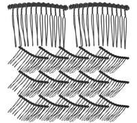 Générique Peignes à Cheveux en Métal 12 Dents Noir Lot de 25 Accessoires pour Cheveux Fins et Épais Peignes Latéraux Décoratifs pour Coiffure Mariage et Usage Quotidien
