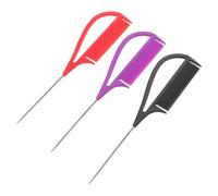 Générique Peignes à Queue de Rat Application Précise Désordre Lot de 3 Professionnels en Plastique et Métal pour Coiffure Salon et Occasions Spéciales