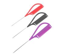 Générique Peignes à Queue de Rat pour Coiffure Polyvalente sans Dégâts 3pcs Professionnels en Plastique et Métal Salon et Coiffure Maison DIY