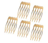 Générique Peignes en Métal 5 Dents 4 Pouces Accessoires de Coiffure pour Femmes pour Styles Variés et Usage Quotidien
