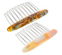 Générique Peignes Latéraux Français Accessoires Coiffure Élégants pour Femmes Lot de 2 en Fer et Plastique Durabilité Longue Durée et Style Sophistiqué pour Chignons pour Coiffures