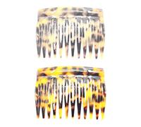 Générique Peignes Latéraux Lot de 2 Pièces Style Rétro Français Chic Légers et Faciles à en Acétate à 12 Dents Légers et Faciles à pour Cheveux pour Femmes et Filles