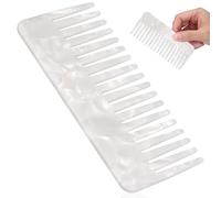 Générique Peignes pour Cheveux pour Salon de Coiffure et Usage Domestique en Feuille D'acétate Blanc, Peigne Anti-statique et Démêlant pour Cheveux, Massage Cuir Chevelu