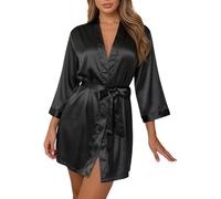 Générique Peignoir Blanc Satin Sexy Pas Manche Élégant Original Fermeture Carreau Plage Plus Personnalisable Deux Trois Matelassee Marine Chemisier Xl Boxe Américain Pois