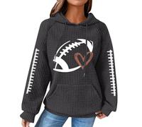 Générique Peignoir Chauffant Femme, Shirt à Manches Longues avec Motif de Football, Pull de Saison de Football Pull Torsadé Homme Vert (Dark Gray, XL)
