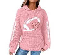 Générique Peignoir Chauffant Femme, Shirt à Manches Longues avec Motif de Football, Pull de Saison de Football Pull Torsadé Homme Vert (Pink, XL)