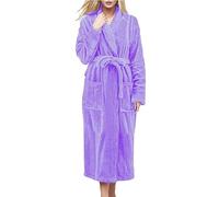 Générique Peignoir de Bain Femme Polaire Eponge Grande Taille Peignoir Ete Coton Microfibre Robe de Chambre Chic Léger Sortie de Bain
