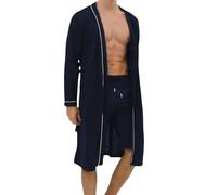 Générique Peignoir de Bain Homme Robes Longues pour avec Ceinture Vêtements détente et nuit Kimono Longue Robe Chambre Manches Casual Maison Automne Hiver