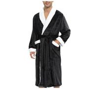 Générique Peignoir Doux pour Homme Pyjama Respirant col en V de Bain avec Ceinture Vêtements détente et nuit Unisexe la peau Idéal maison, piscine