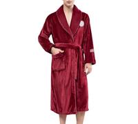 Générique Peignoir Doux pour Homme,Pyjama Respirant col en V Léger et long fin Kimono Longue Robe de Chambre voyage Idéal la maison, piscine
