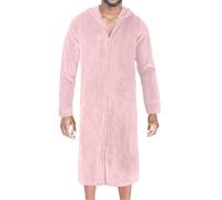 Générique Peignoir Doux pour Homme,Pyjama Respirant col en V Poncho de Bain Homme fin et Robes du Matin Longues léger voyage Casual Maison Automne Hiver