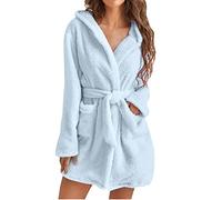 Générique Peignoir Femme, Peignoir de Bain Femme en Coton Eponge Doux et Absorbant Peignoir de Bain Femme, Peignoir en Tissu Éponge Absorbant 100% Coton, Idée Cadeau Femme Robe de Chambre