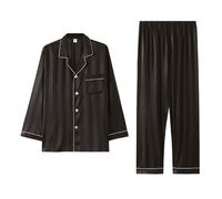 Générique Peignoir Homme - Coton été Ensembles de Pyjama Coton 2 Pièces Pyjama Grande Taille vêtements Pyjama Homme avec col V Vêtement de nuit basique Vêtement de maison
