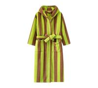 Générique Peignoir Homme Épais Manches Longues Hiver Robe de Chambre Chaude et Douce Tenue d'Intérieur Confortable Imprimé Moderne pour l'Automne(Green, XL)