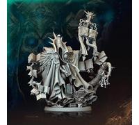 Générique Peinta3D - Figurine en résine à peindre, Univers de Archvillain Games - Archvillain Bestiary Vol. X - El Hiask - Recordkeeper - Echelle 50mm (5 pièces + 1 base)