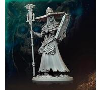 Générique Peinta3D - Figurine en résine à Peindre, Univers de Archvillain Games - Univers Stoa Mortis The Undying Academy - Darkspell Academic (1 pièce + 1 Base) - Echelle 25mm (Les 4)