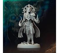 Générique Peinta3D - Figurine en résine à peindre, Univers de Archvillain Games - Univers Stoa Mortis The Undying Academy - Darkspell Lieutenant (1 pièce + 1 base) - Echelle 25mm (LES 4)