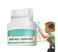 Générique Peinture à pour réparation murale, peinture blanche pour mur - au rouleau pour mur de maison 50g,Rouleau à intégré portable, blanche à séchage rapide, murale à base