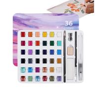 Générique Peinture Aquarelle | Palette Dessin 36 Couleurs,Kit Aquarelle De Voyage - Pour Coloriage, Artisanat, Esquisse, Salle de Classe, Maternelle, Fête de Saint-Valentin, Débutants et