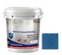 Générique Peinture de Sol Époxy Au Sable 1L,Revêtement autonivelant à séchage rapide et haute brillance,Peinture époxy auto-nivelante,Pour maison,appartement,dortoir,salle d'eau (Bleu ciel)