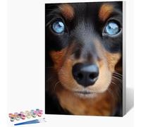 Générique Peinture Numero Enfant Chien Peinture par Numero Animal Paint by Numbers, Loisir Creatif Adulte DIY Kit Creatif Adulte Couleur Canevas Painting, Cadeau Femme Sans Cadre 80x120cm Q-N877