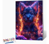 Générique Peinture Numero Enfant Chien Peinture par Numero Animal Paint by Numbers, Loisir Creatif Adulte DIY Kit Creatif Adulte Couleur Canevas Painting, Cadeau Femme Sans Cadre 50x80cm 3-EA18