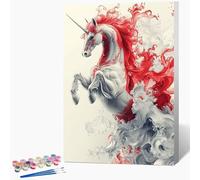 Générique Peinture Numero Enfant Licorne Peinture par Numero Animal Paint by Numbers, Loisir Creatif Adulte DIY Kit Creatif Adulte Couleur Canevas Painting, Cadeau Femme Sans Cadre 70x100cm 5-Q231