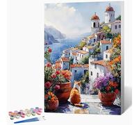 Générique Peinture par Numero Adulte Chat Peinture Numero Sea Activite Manuelle Adulte Painting by Numbers, Kit de Bricolage par Débutants Avec Pinceaux, Decoration Maison Sans Cadre 30x40cm L-0Q80