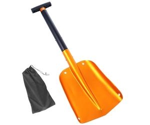 Générique Pelle à Neige Pliante en Alliage D'aluminium Léger, Grosse Taille, Poignée Antidérapante Ergonomique, Outil Multifonction pour Déneigement Voiture, Camping et Situations d'urgence