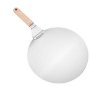 Générique Pelle à pizza - Acier inoxydable haute résistance à la chaleur + conception antidérapante Pelle à avec manche en bois, outil pour pizza et fraîchement cuits, aide à la cuisson | Parfait