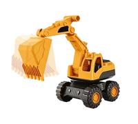 Générique Pelleteuse Jouet - 18,5x10x11cm Camion Chantier Inertie, Engins RC Pelle Métal | Jouet Chantier Flèche Articulée Cabine Pivotante | pour Bac Sable Jeu Maison Maternelle Salle Jeux