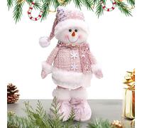 Générique Peluche Bonhomme de Neige Décoratif - Nain de Noël Debout - Jouet Décoration Intérieure pour Plancher Table Cuisine Fenêtre Cheminée,Décoration Maison pour Fêtes De Noël