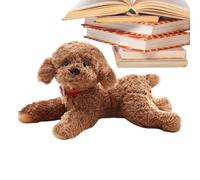 Générique Peluche Caniche Réaliste 48cm - Chien Empaillé Doux Chiot Oreiller Câlin | Simulation Animaux Vivant Adultes Cadeau Anniversaire Noël Mignon Décoration Moelleux Jouet