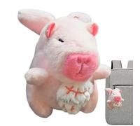 Générique Peluche Capybara,Miniature avec Pendentif à Cordon Tirant - Breloque Animaux Doux en Peluche - pour Adultes Garçons Sac à Dos Sac à Main Portefeuille École Fête Anniversaire Jour des