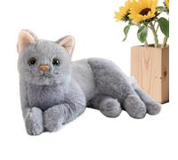 Générique Peluche Chat - Coussin Peluche Chat Realiste Et Mignon 30 Cm,Doudou Fille et Chatons | pour la Maison Le Bureau Dortoir Voiture Canapé Salon Chambre Ados Garçons Filles