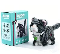 Générique Peluche Chat Interactive IA, Chaton Mignon avec Induction Intelligente et Son Doux, Peluche Compagnon Doux pour Enfants dès 3 Ans