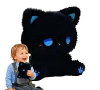 Générique Peluche Chat Jouet Et Poupee,Coussin Decoratif Chaton en Peluche - Oreiller Interactif Doux pour La Peau avec Émotions Expressives pour Filles Garçons Familles Ados
