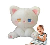 Générique Peluche Chat Jouet Et Poupee - Peluche Animaux en Forme de Chat | Oreiller Interactif Doux pour La Peau avec Émotions Expressives pour Filles Garçons Familles Ados