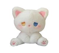 Générique Peluche Chat Jouet Et Poupee | Peluche Animaux en Forme de Chat,Oreiller Interactif Doux pour La Peau avec Émotions Expressives pour Filles Garçons Familles Ados