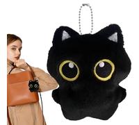 Générique Peluche Chat Mignon | Peluche Chat Noir Petite,Porte-Clés Déco Mignon Accessoire Sac, Doudou Souple pour Filles Garçons, Décoration Chambre et Sac à Dos